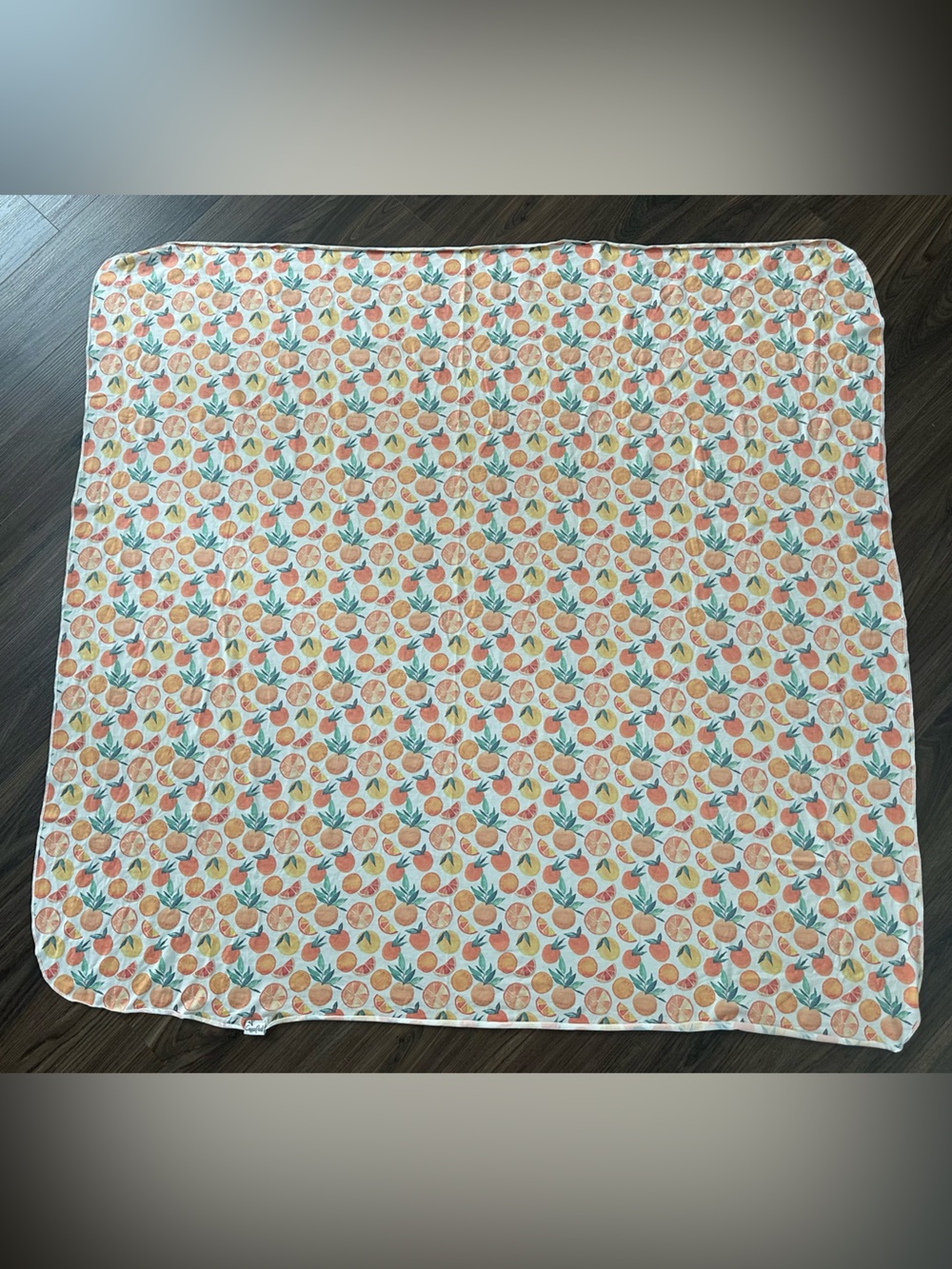 Copper Pearl Peach Print Baby Blanket